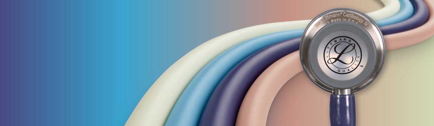Banner Stethoskopy Littmann - stetoskop na niebieskim tle
